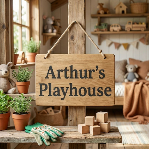 Personalised Children's oak sign