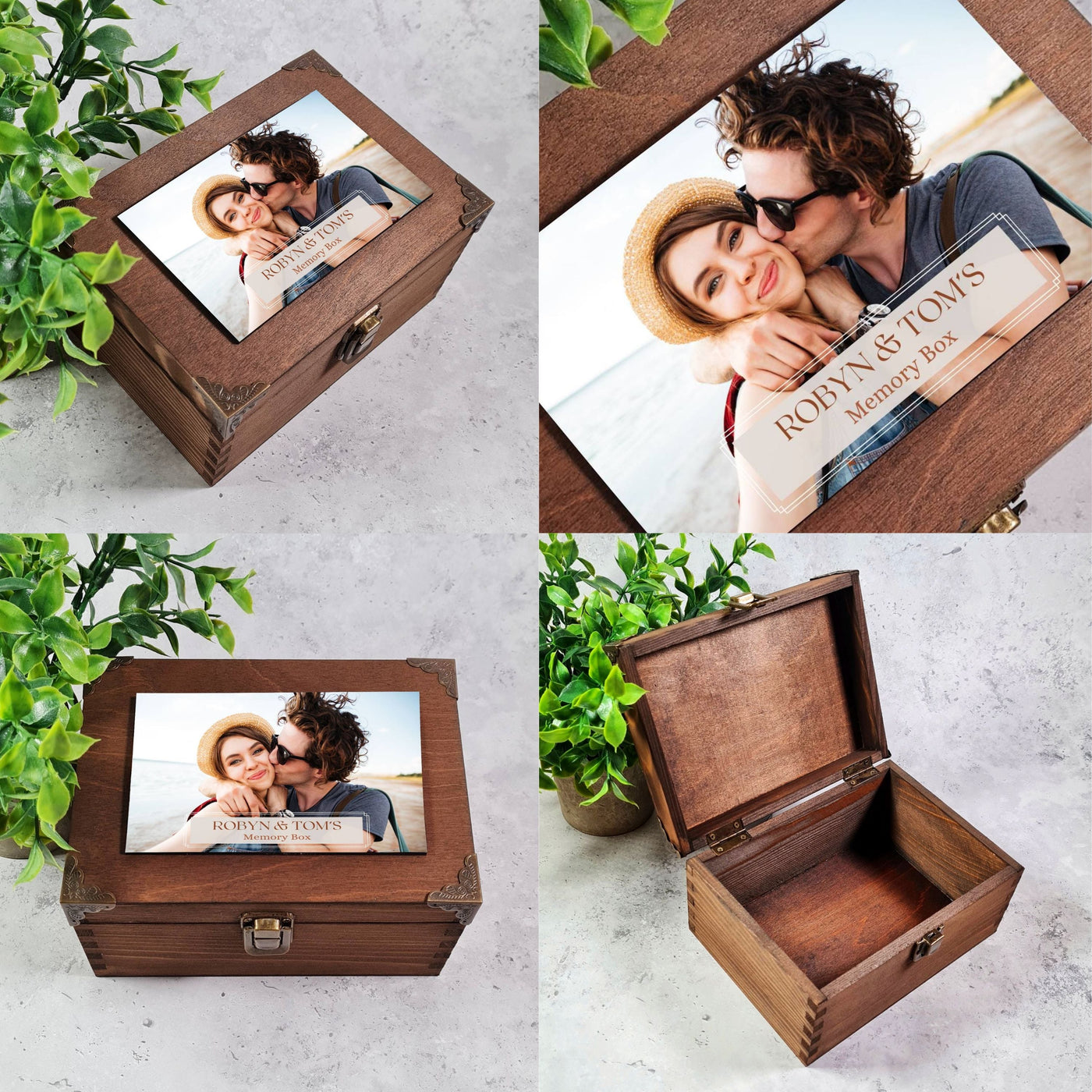 Photo Memory Boxes Personalised Couple's Photo Memory Box | Romantic Anniversary Keepsake ...