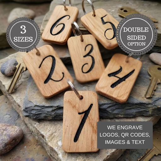 Personalised Door Number Keyring