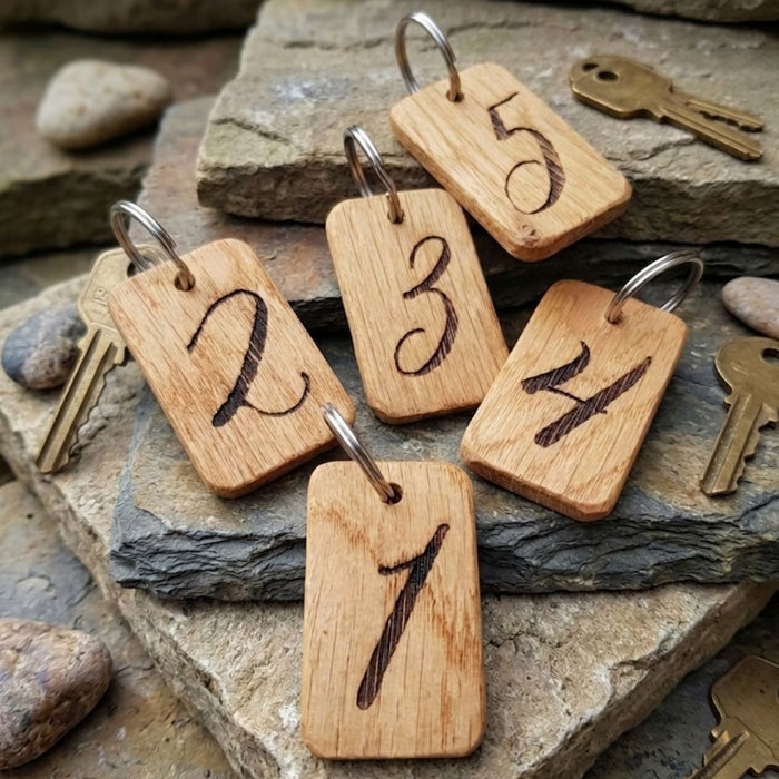 Personalised Door Number Keyring