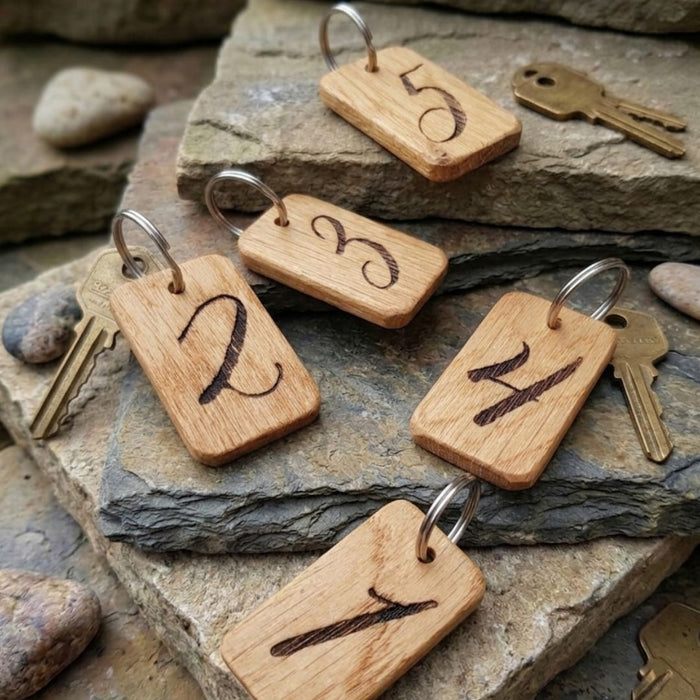 Personalised Door Number Keyring