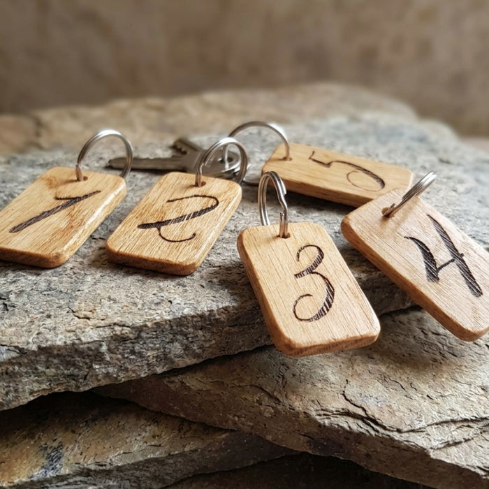 Personalised Door Number Keyring