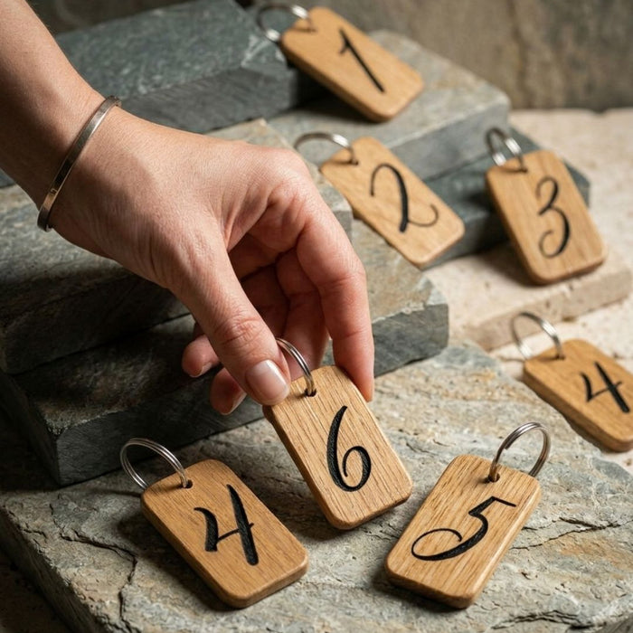 Personalised Door Number Keyring