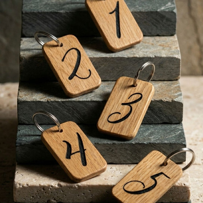 Personalised Door Number Keyring