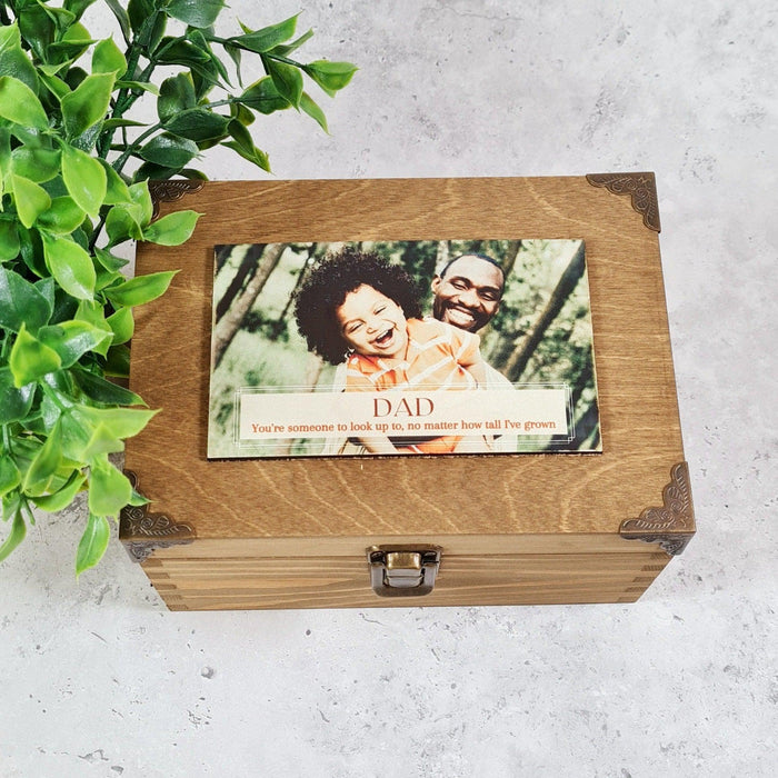 Personalised Father's Day Photo Box Gift I Dad Keepsake Box Birthday Present