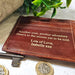 Personalised Genuine Brown Leather Wallet - Custom Message Accessory Gift for Men