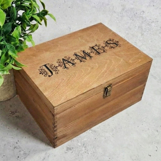 Personalised Gift for Boyfriend I Couples Anniversary Memory Box I Gift for Him - 6 Sizes Small to XLarge