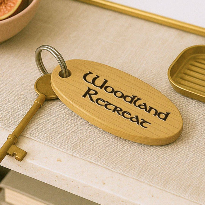 Personalised Glamping Campsite Keyring