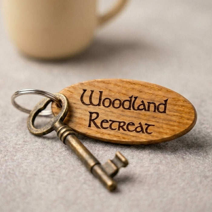 Personalised Glamping Campsite Keyring
