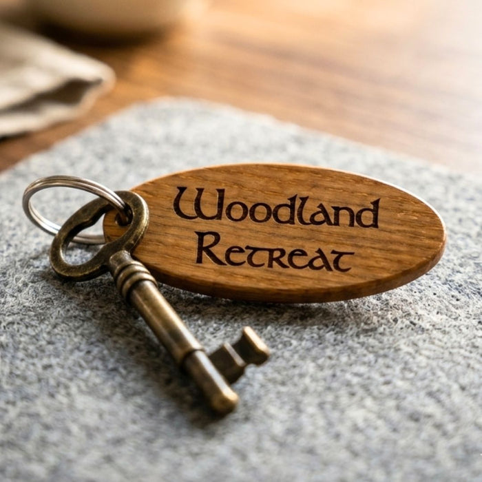 Personalised Glamping Campsite Keyring