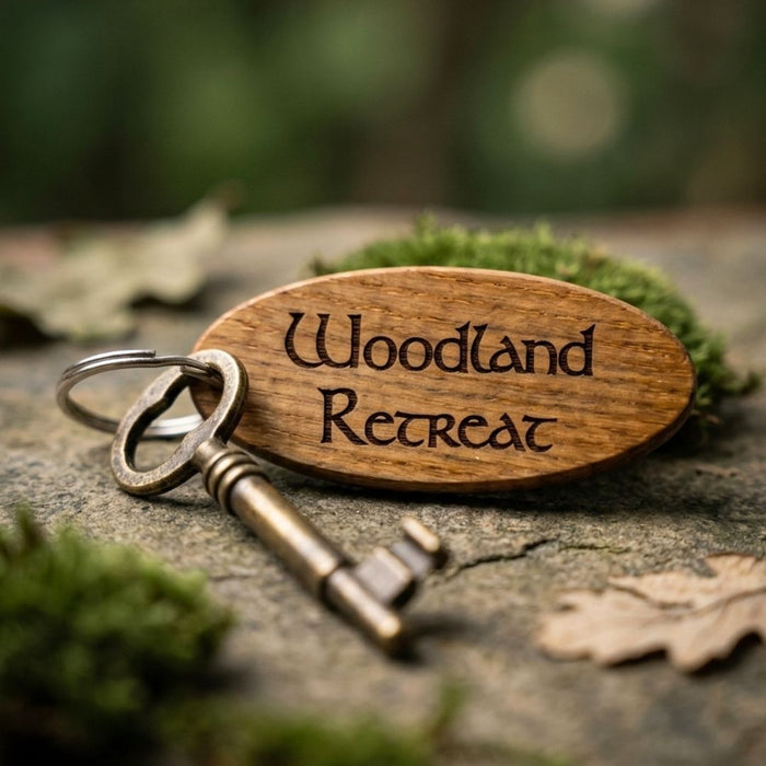 Personalised Glamping Campsite Keyring