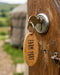 Personalised Glamping Campsite Keyring I Engraved Wooden Guest Keyring I Hotel Guest Room Keychain I Custom Cottage Key Fob