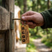Personalised Glamping Keyring, Wooden Guest Keyring, Engraved Cabin Key Fob for Glamping Site, Glamping Pod Logo Keychain