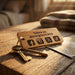 Personalised Glamping Keyring, Wooden Guest Keyring, Engraved Cabin Key Fob for Glamping Site, Glamping Pod Logo Keychain