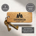 Personalised Glamping Keyring, Wooden Guest Keyring, Engraved Cabin Key Fob for Glamping Site, Glamping Pod Logo Keychain