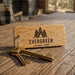 Personalised Glamping Keyring, Wooden Guest Keyring, Engraved Cabin Key Fob for Glamping Site, Glamping Pod Logo Keychain
