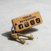Personalised Glamping Keyring, Wooden Guest Keyring, Engraved Cabin Key Fob for Glamping Site, Glamping Pod Logo Keychain