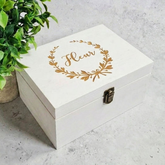 Personalised Gold Engraved Jewellery Box for Daughter I 21st Birthday Gift Idea - 6 Sizes Small to XLarge