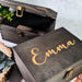 Personalised Gold Name Box I Small & Large Lockable Wood Memory Boxes