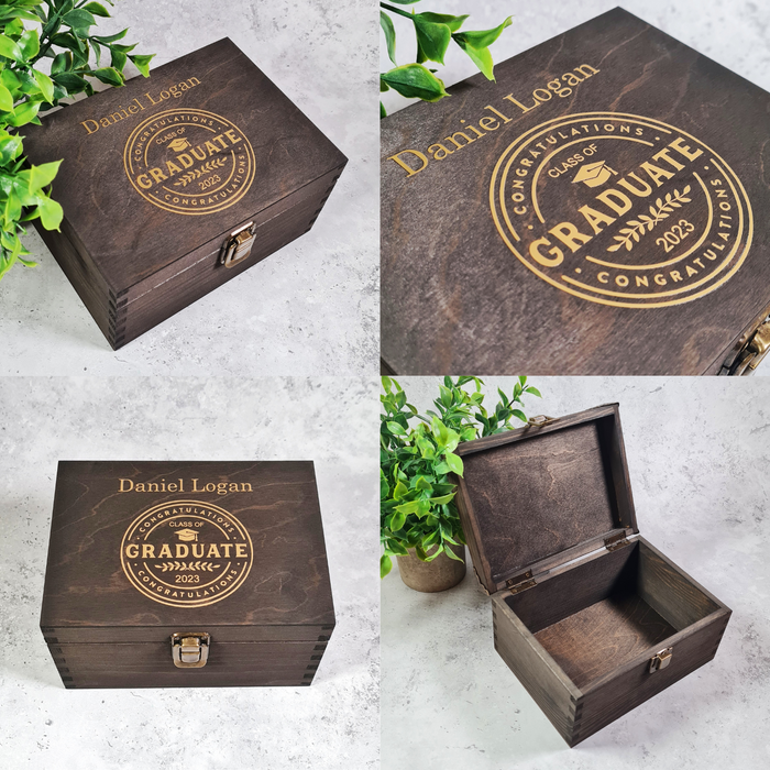 Personalised Graduation Memory Box I Diploma Certificate Achievement Keepsake Box