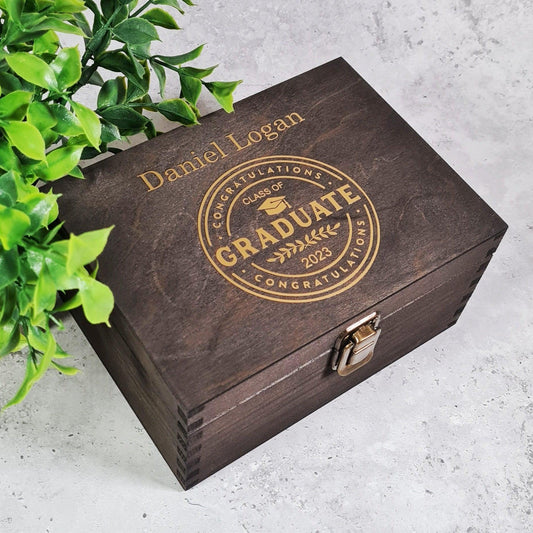 Personalised Graduation Memory Box I Diploma Certificate Achievement Keepsake Box - 6 Sizes Small to XLarge