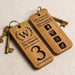 Personalised Holiday Let Keyring, Wooden Keyring for Holiday Homes & Cottages, Self Catering Accommodation Keychain, Airbnb Guest Key Fob