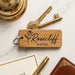 Personalised Hotel Guesthouse Wood Keyring I Name Fob