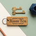 Personalised Hotel Guesthouse Wood Keyring I Name Fob