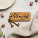 Personalised Hotel Guesthouse Wood Keyring I Name Fob