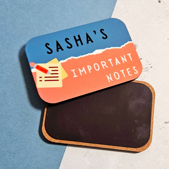 Personalised Important Notes Magnet - Custom Wooden Fridge Magnet Gift ...