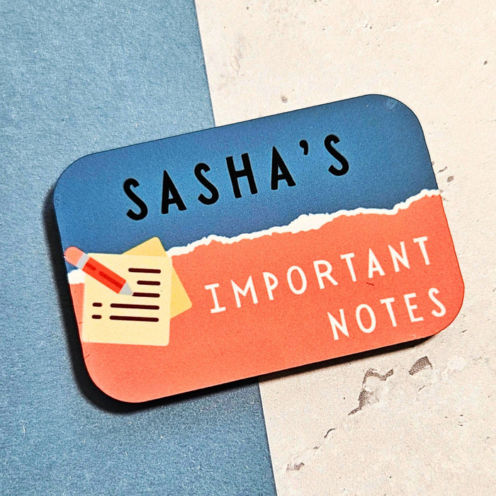 Personalised Important Notes Magnet - Custom Wooden Fridge Magnet Gift ...