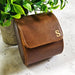 Personalised Leather Roll Watch Box - Gold Monogrammed Luxury Watch Case For Men