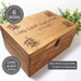 Personalised Lily Flower Baby Keepsake Box I Wooden Memory Box I Gift Idea - 6 Sizes Small to XLarge