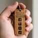 Personalised Logo Number Keyring I Custom Engraved Oak Wood Keyring I Hotel Business Keychain I