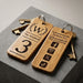 Personalised Logo Number Keyring I Custom Engraved Oak Wood Keyring I Hotel Business Keychain I
