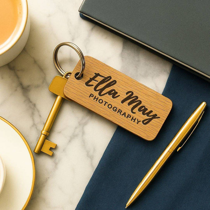 Personalised Logo Social Media Engraved Keyring
