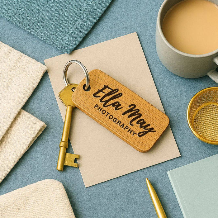 Personalised Logo Social Media Engraved Keyring