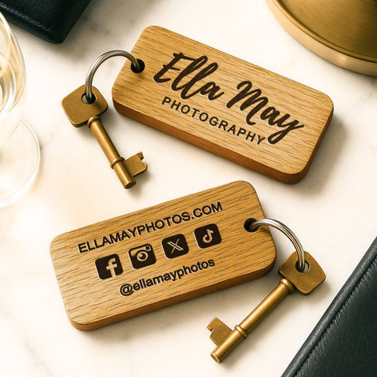 Personalised Logo Social Media Engraved Keyring