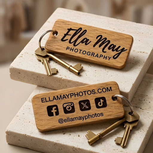 Personalised Logo Social Media Engraved Keyring