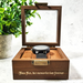 Personalised Luxury Watch Box - Walnut Wood - Clear Window Display Lid