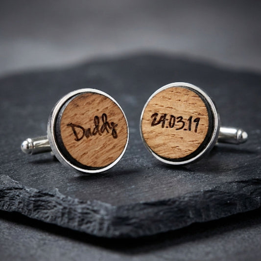 Personalised Memorial Cufflinks I Personalised Date Bereavement Gift