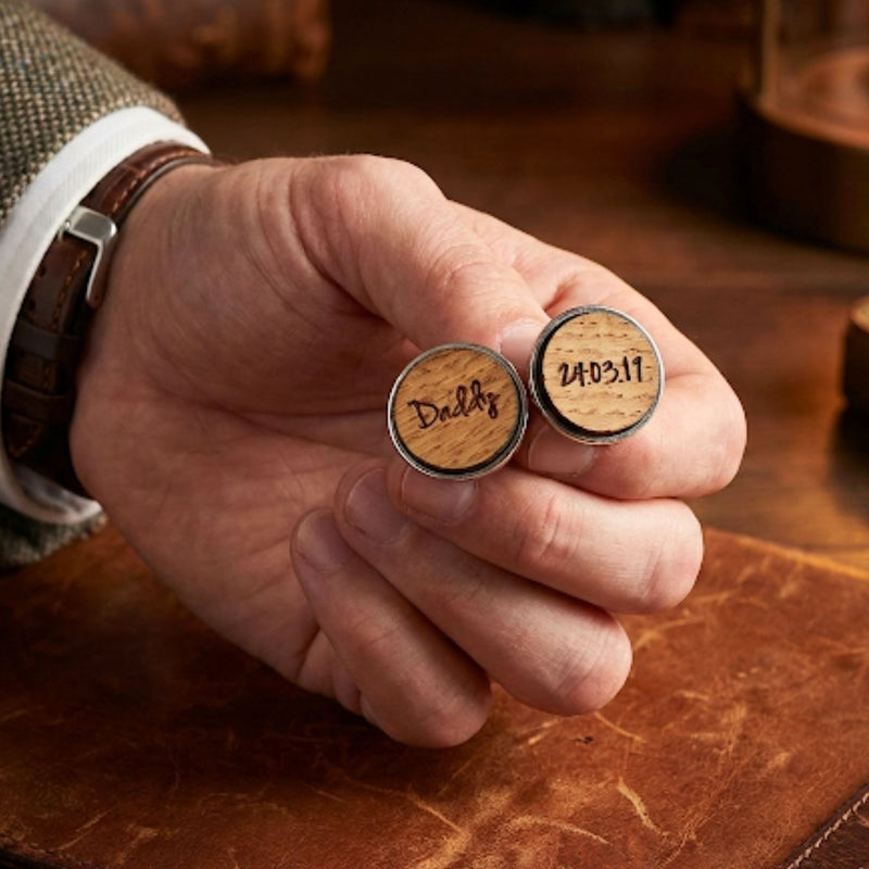 Personalised Memorial Cufflinks I Personalised Date Bereavement Gift