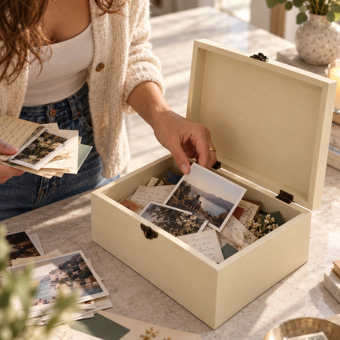 Personalised Memorial Keepsake Box with Lock, Wooden Memory Box, Luxury Sympathy & Bereavement Gift