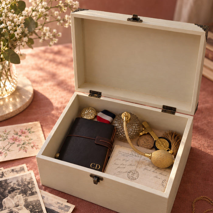 Personalised Memorial Keepsake Box with Lock, Wooden Memory Box, Luxury Sympathy & Bereavement Gift