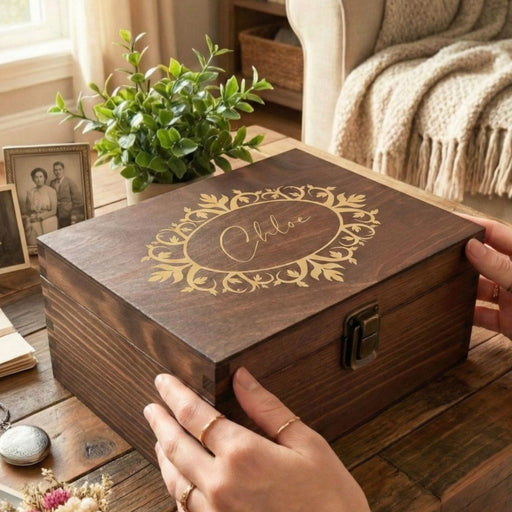 Personalised Memory Box I Birthday Gift I Wedding Anniversary Keepsake Box - 6 Sizes Small to XLarge