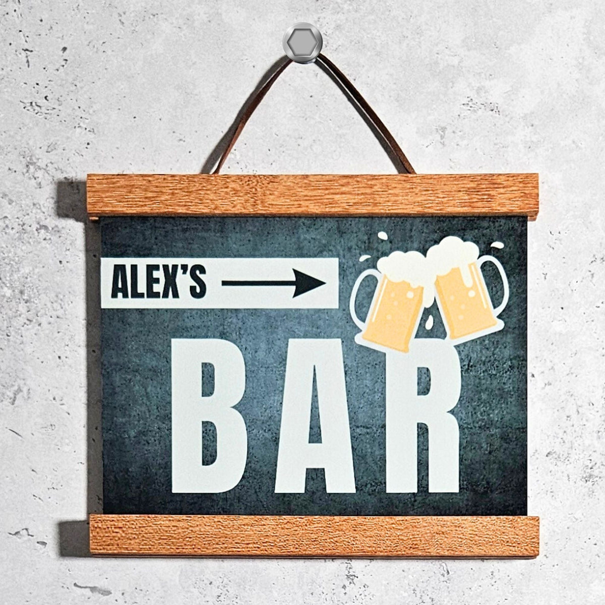 Custom Bar Sign - Personalised Metal Sign for Home Bars & Man Caves ...