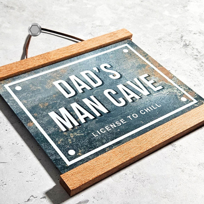 Personalised Metal Dad's Man Cave Sign - Licence to Chill