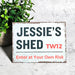 Personalised Metal Street Sign - Shed Sign - London Postcode Sign Style ...