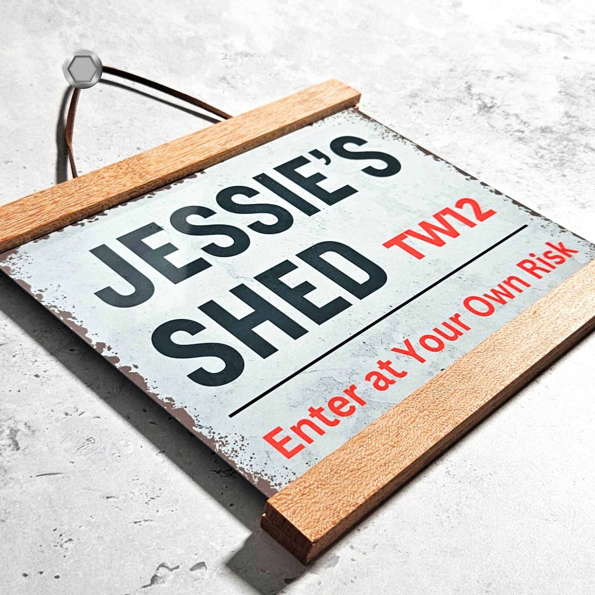 Personalised Metal Street Sign - Shed Sign - London Postcode Sign Style ...