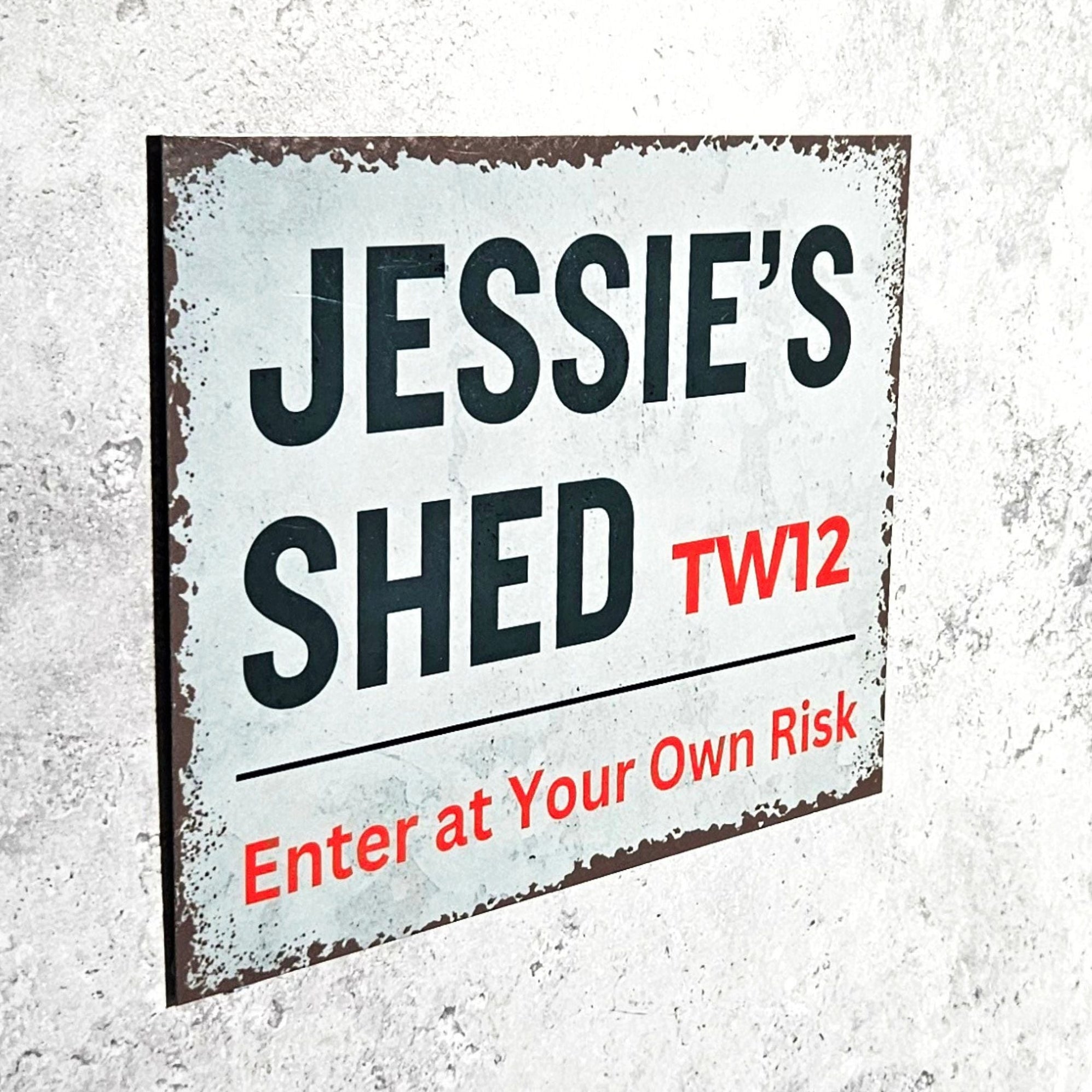 Personalised Metal Street Sign - Shed Sign - London Postcode Sign Style ...